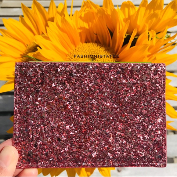 Kate spade graham card holder glitter dusty peony - Picture 5 of 8